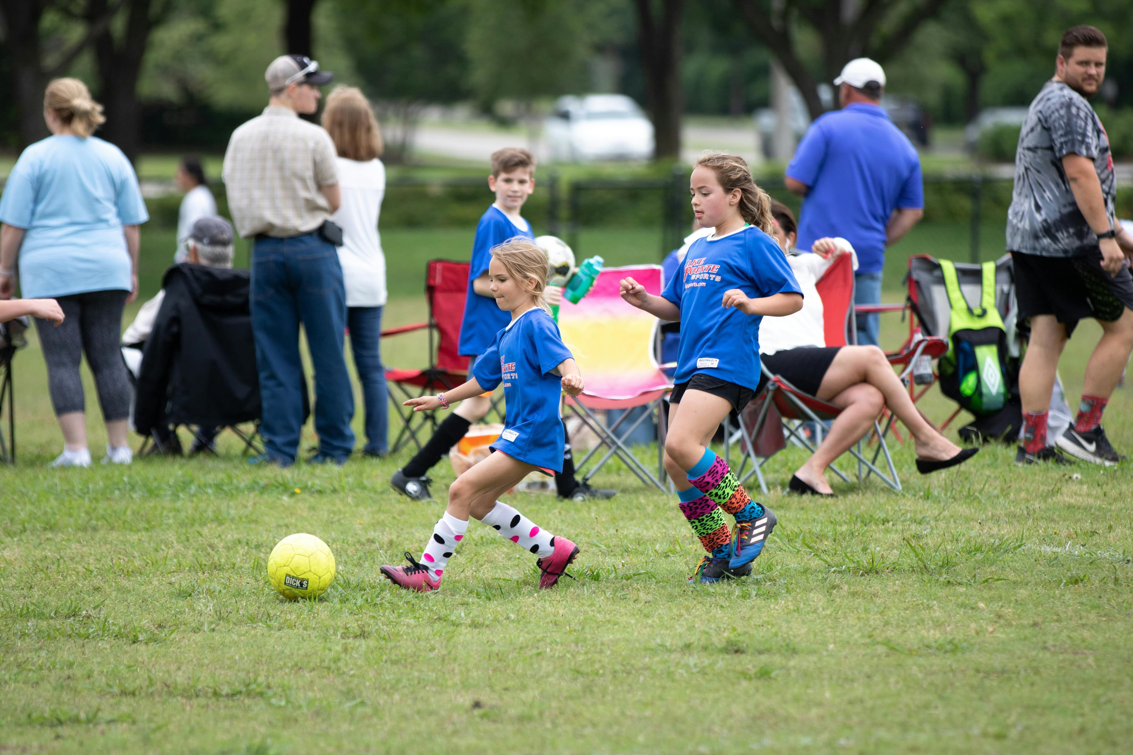 Kids playing soccer